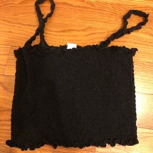 black scrunchie tank top